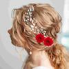 6 Pcs Hairpin Clip Barrettes Flower Girl Party Chic Accessories Wedding Zinc Alloy Rose Headdress Miss Bride