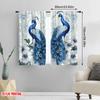 2pcs,2D Plane Printing Window Curtain Peacock Harmony Durable 100% Polyester Fabric (without Rod) Decorations For Home Ldeal for