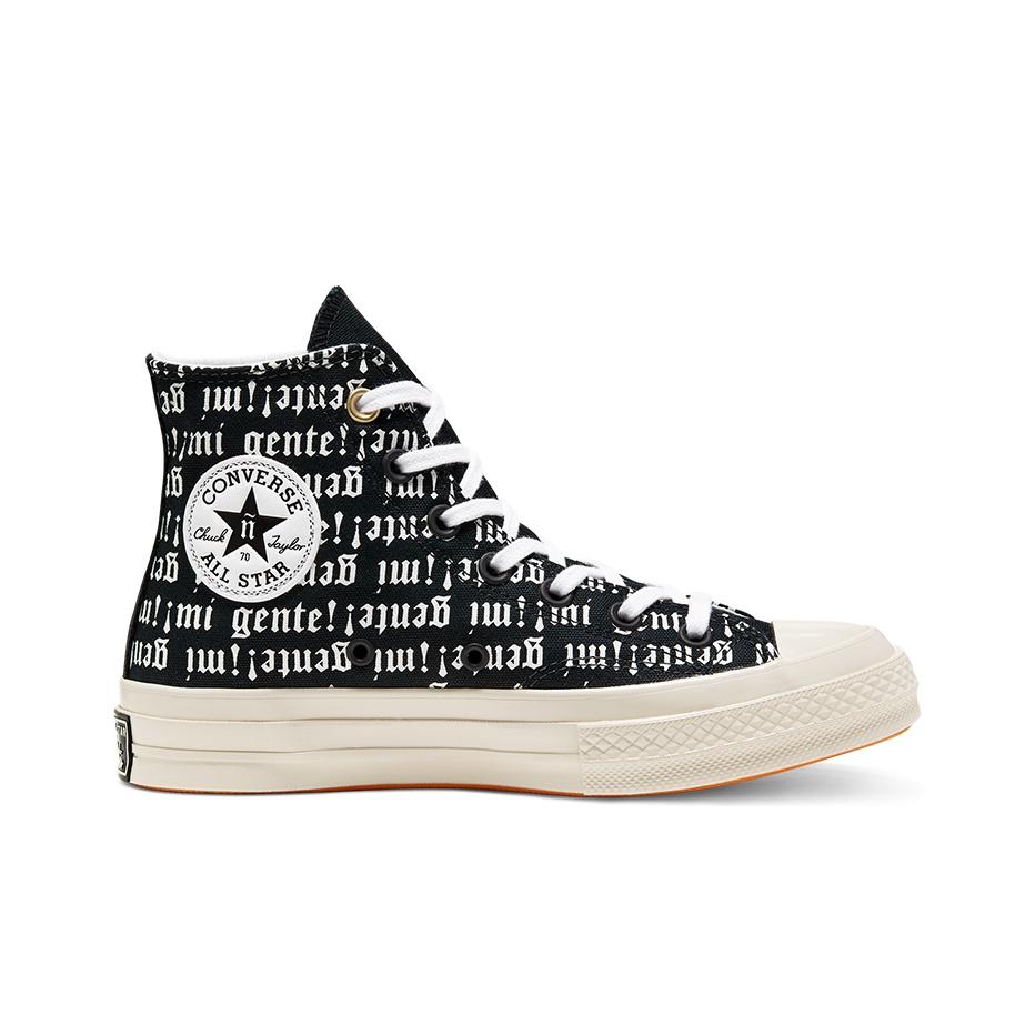 Converse Tela Anni '70 Stampa Integrale Vintage Antiscivolo Resistenti Scarpe da Skate High Top Unisex Sneakers Bianco Nero 168697C