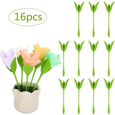 16 pezzi in plastica per boccioli di fiori, porta tovaglioli, porta tovaglioli, composizioni da tavolo