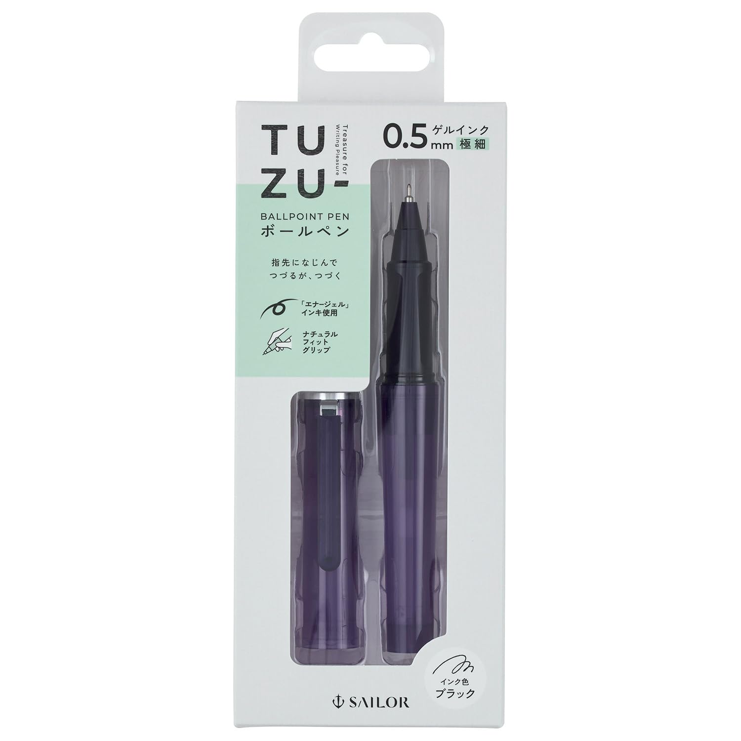 

Sailor TUZU Ballpoint Pen, Everyday Use, Self-Packaged, Clear Violet, 82-0241-150