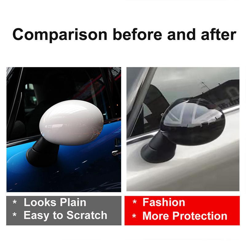 Die Schwarze Flagge Auto Schale Außen Rückspiegelabdeckungen Für BMW MINI Cooper One S JCW F54 F55 F56 F57 F60 2015-2019 Zubehör