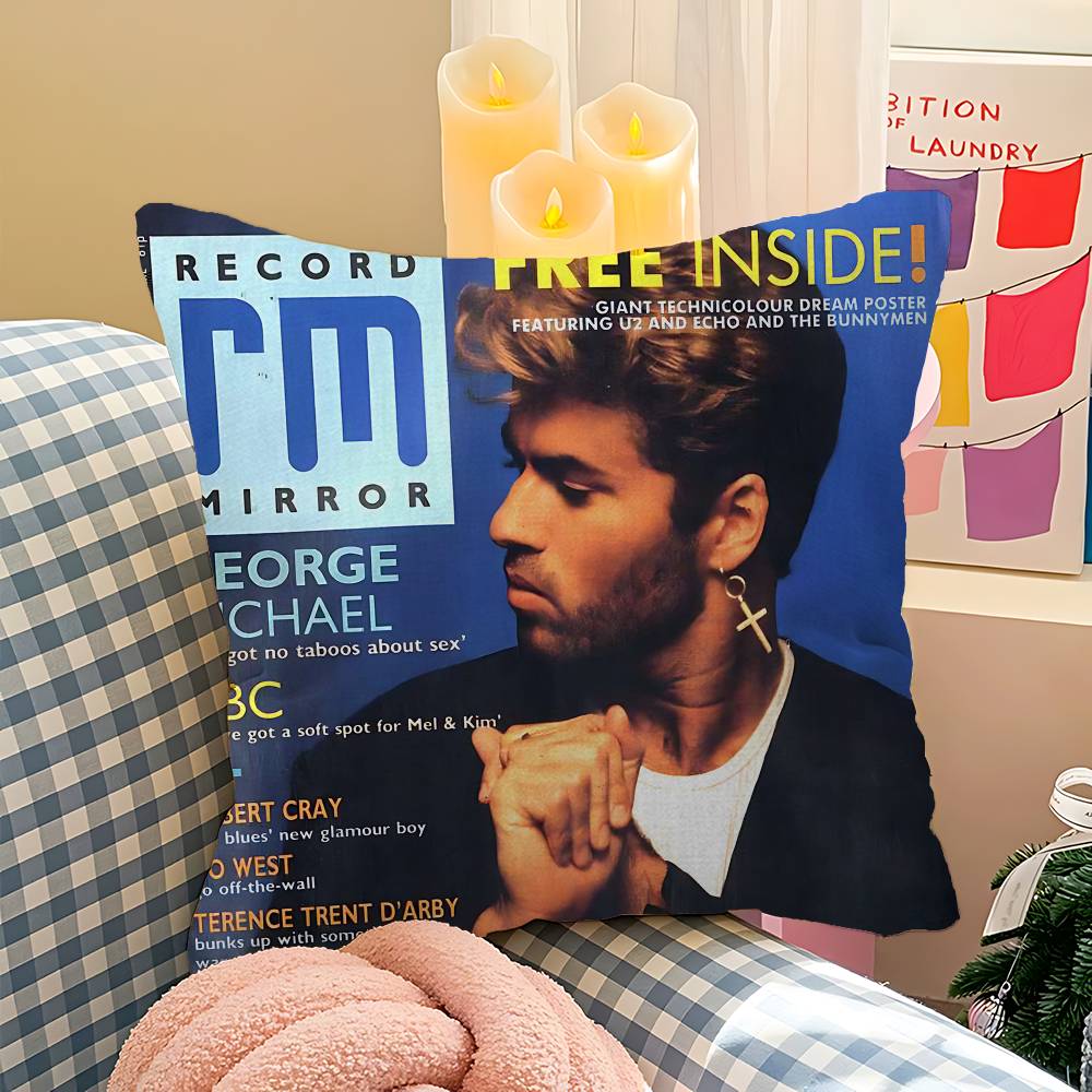 

Домашний декор G-Джордж Майкл Персонализированное фото Текст Домашние декоративные подушки Бытовые подарки 45x45см 12x12Inch