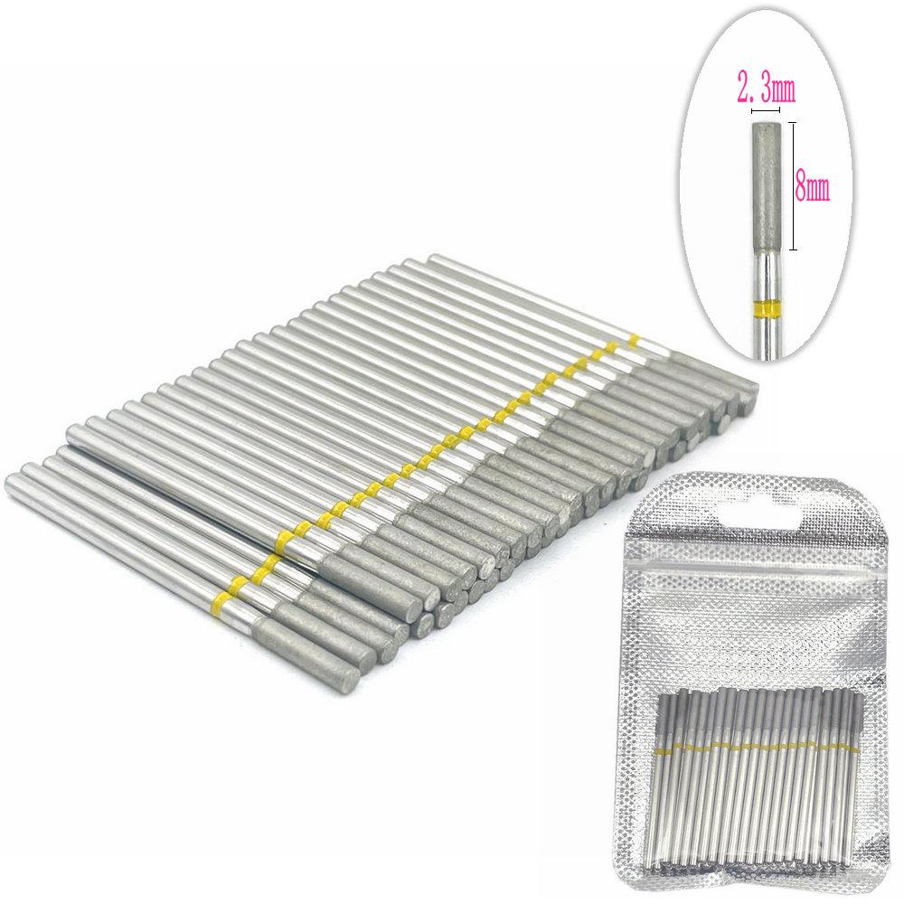 50pcs/pack Diamond Milling Cutter Grinding Drill Bits Diamond Polisher HP 2.35mm Diamond Polisher Nail Drill Bits Drill