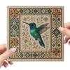Cardinal Cross Stitch Kit with Floral Pattern Printed Cross Stitch Art Bird Cotton Embroidery Craft for Adults Beginners