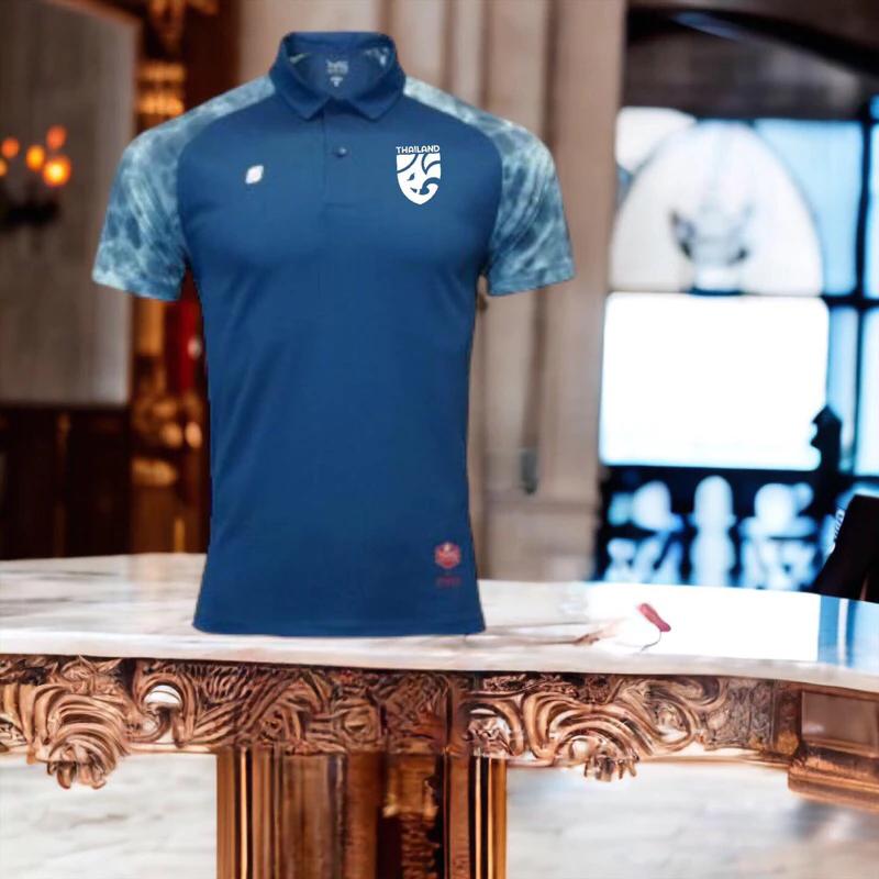 THAILAND National Football Soccer Tie Dye Pattern JERSEY CHEER Fan Vintage Version Quick Dry Shirt Polo Short Sleeve Uniform Elephant Logo Sport