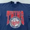 Vintage Minnesota Twins Shirt Mens Large Blue MLB Baseball Made USA Graphic 90s