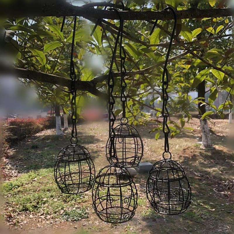 Hanging Parrot Forager Feeder Durable Outdoor Bird Feeding Device Spiral Design Natural Fruit Basket for Small Pets