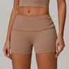 New Style Flip Waist Quick Drying Yoga Shorts For Women, High Waist Sports, Hip Lifting, Running, Fitness Shorts For Women
