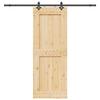 VidaXL Sliding Door and Hardware Kit 85x210 Cm Solid Pine 3332732