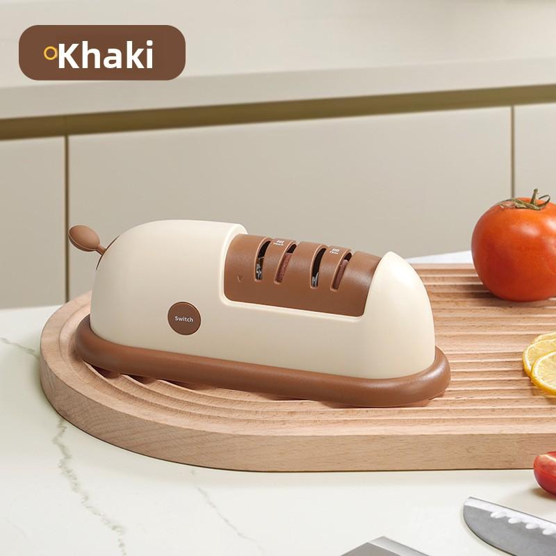 

Электрическая точилка для ножей, Бытовой точильный камень, Кухонные инструменты, Чудо заточки ножей, Перезаряжаемая маленькая точилка для ножей хаки