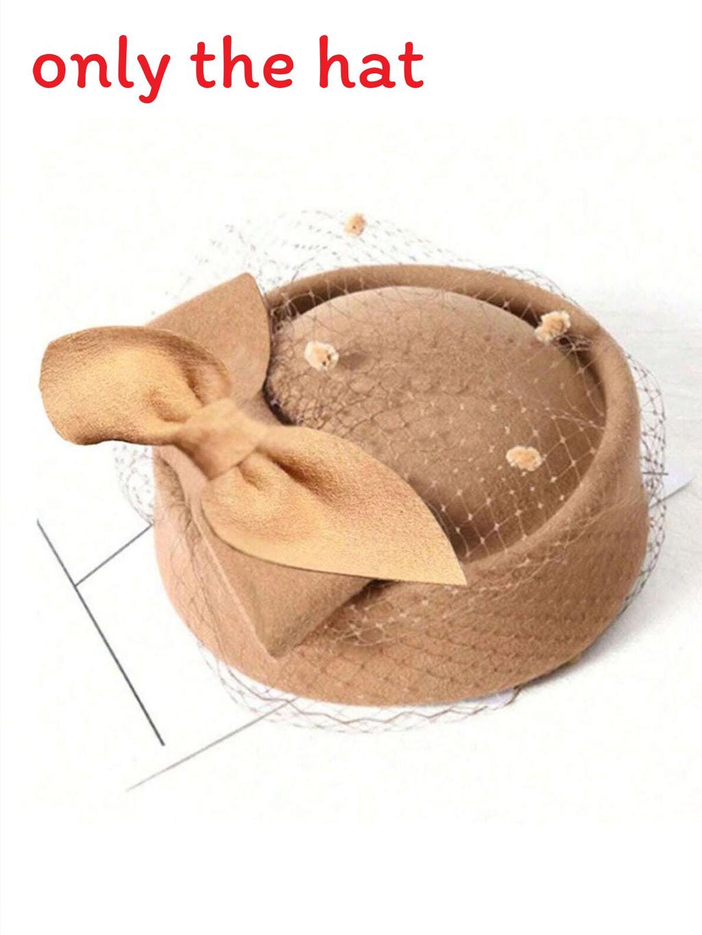 

Elegant Wool Blend Hat With Bowknot And Lace For Fall Winter Fashion Women дубильна кора