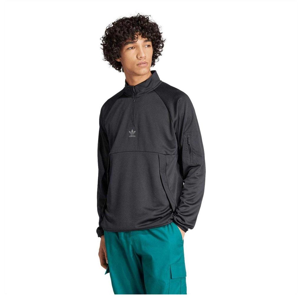 adidas Mens Originals Quarter Zip Regular Sweatshirt