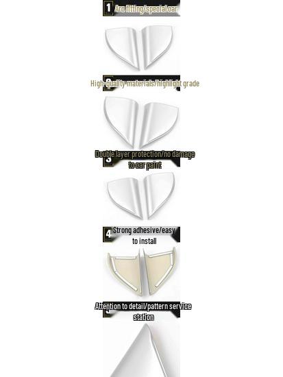 Roewe RX5 Interior Triangle Decorative Frame Electroplated Panel Sequins Sticker