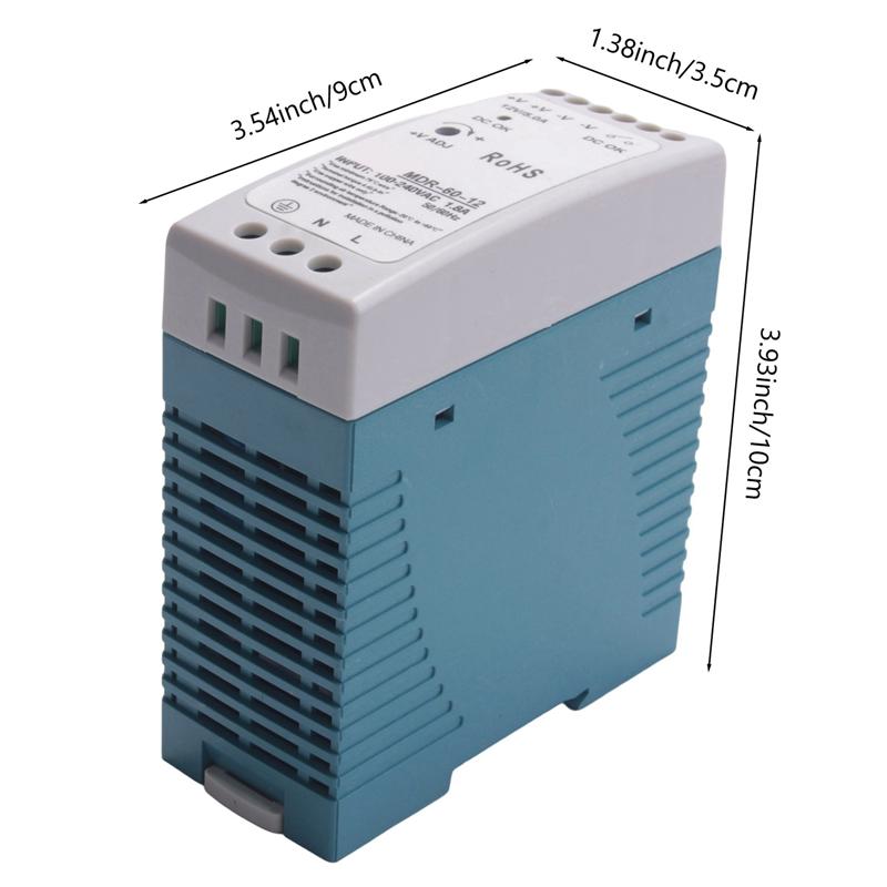 A96I-5X MDR-60 12V 60W Din Rail Power Supply Ac-Dc Driver Voltage Regulator Power Suply 110V 220V
