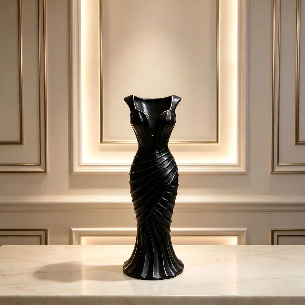 Flower Arrangement 3D Printed Flower Vases Gown-Shaped Decorative Vase  Home Desktop Decorations