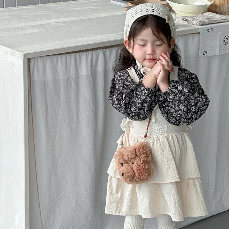 Cute Puppy Crossbody Bag New Autumn/winter Soft Children Coin Purse Fashionable Cartoon Casual Bag Korean Style Women Phone Bags