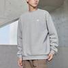 Adidas Logo Crew Sweatshirt Solid Logo Fleece Thick Sports Casual Loose Round Neck Long Sleeve Sweatshirt Men Sweatshirt Medium-Heather-Gray IV7599