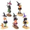 Halloween Gift Witch Toy Miniature Resin Garden Statue Desktop Art Crafts X3UC