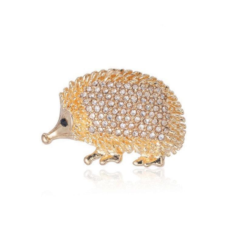 Enamel hedgehog brooch, fashionable clothing accessory, brooch, decoration, fixation, anti glare accessory