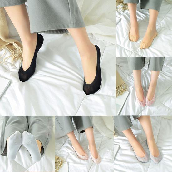 Women Low Cut Solid Color Invisible Trainer Ballerina Footsies Soft Boat Socks
