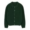 Men's Dark Green Knit Lapel Cardigan - Trendy Korean Style Sweater for Early Autumn