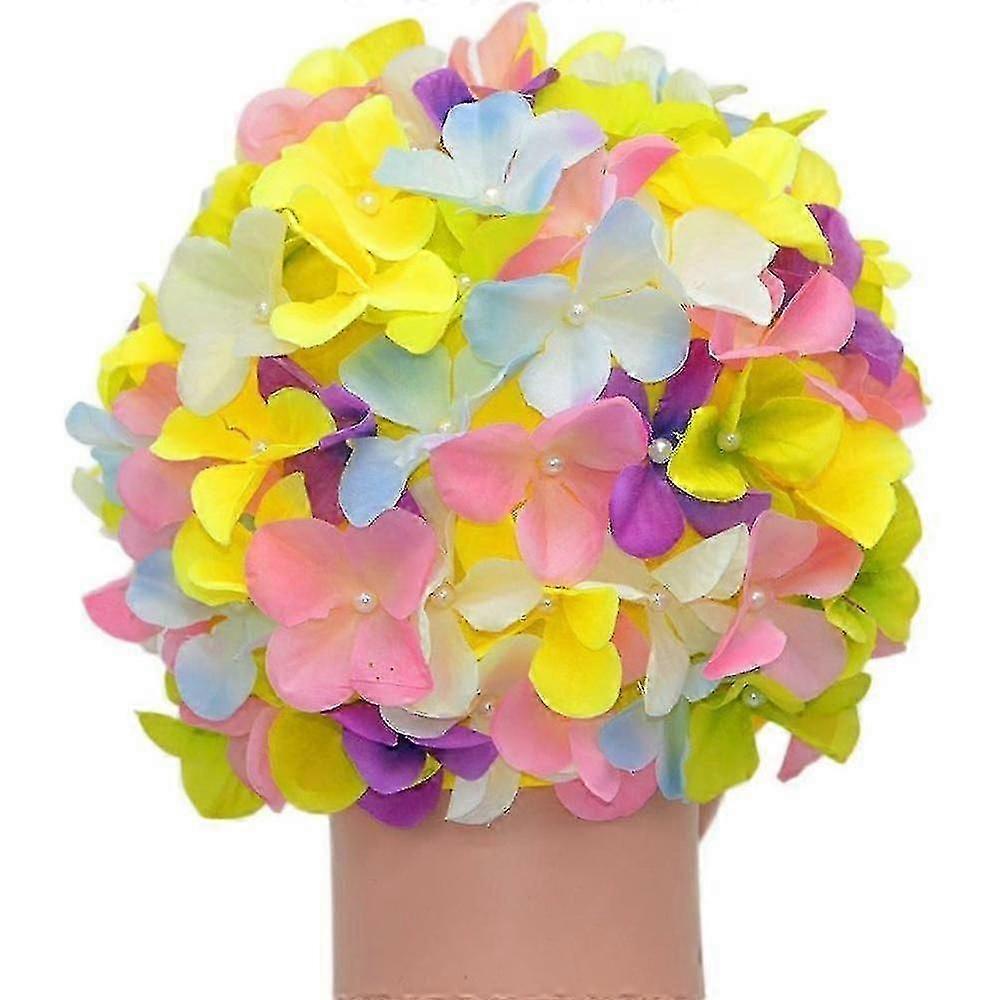 Women's Retro Floral Swim Cap
