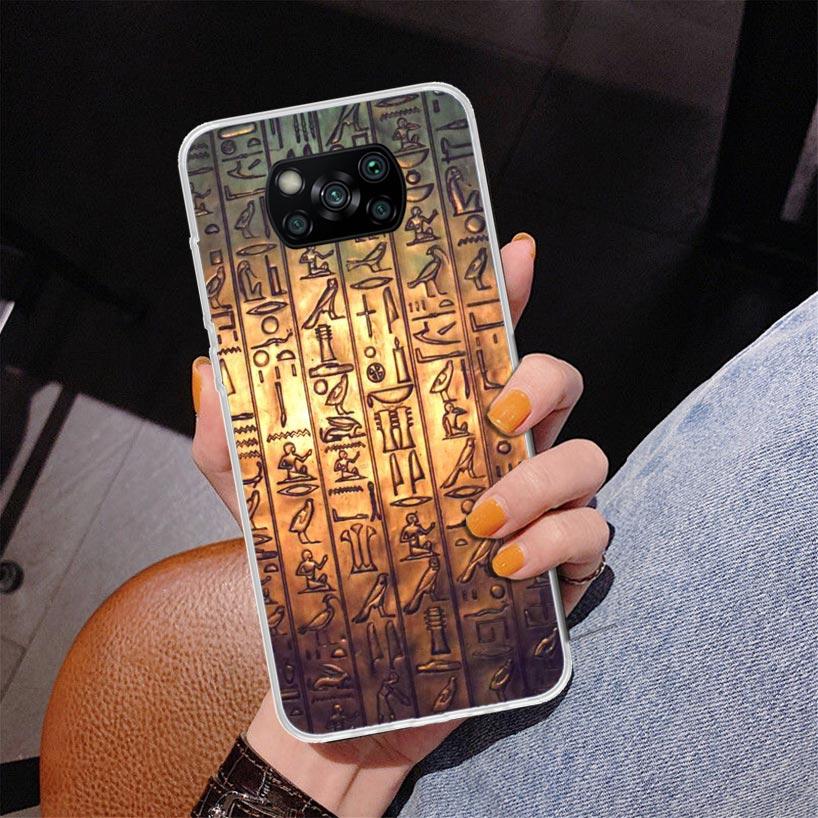 Egypt Nefertiti Anubis Ankh Pharaoh Phnoe Case for Xiaomi Poco X5 X6 X7 Pro X4 Gt F7 Ultra M8 M7 Redmi 15C 15 13C 13 12C 12 Uniq