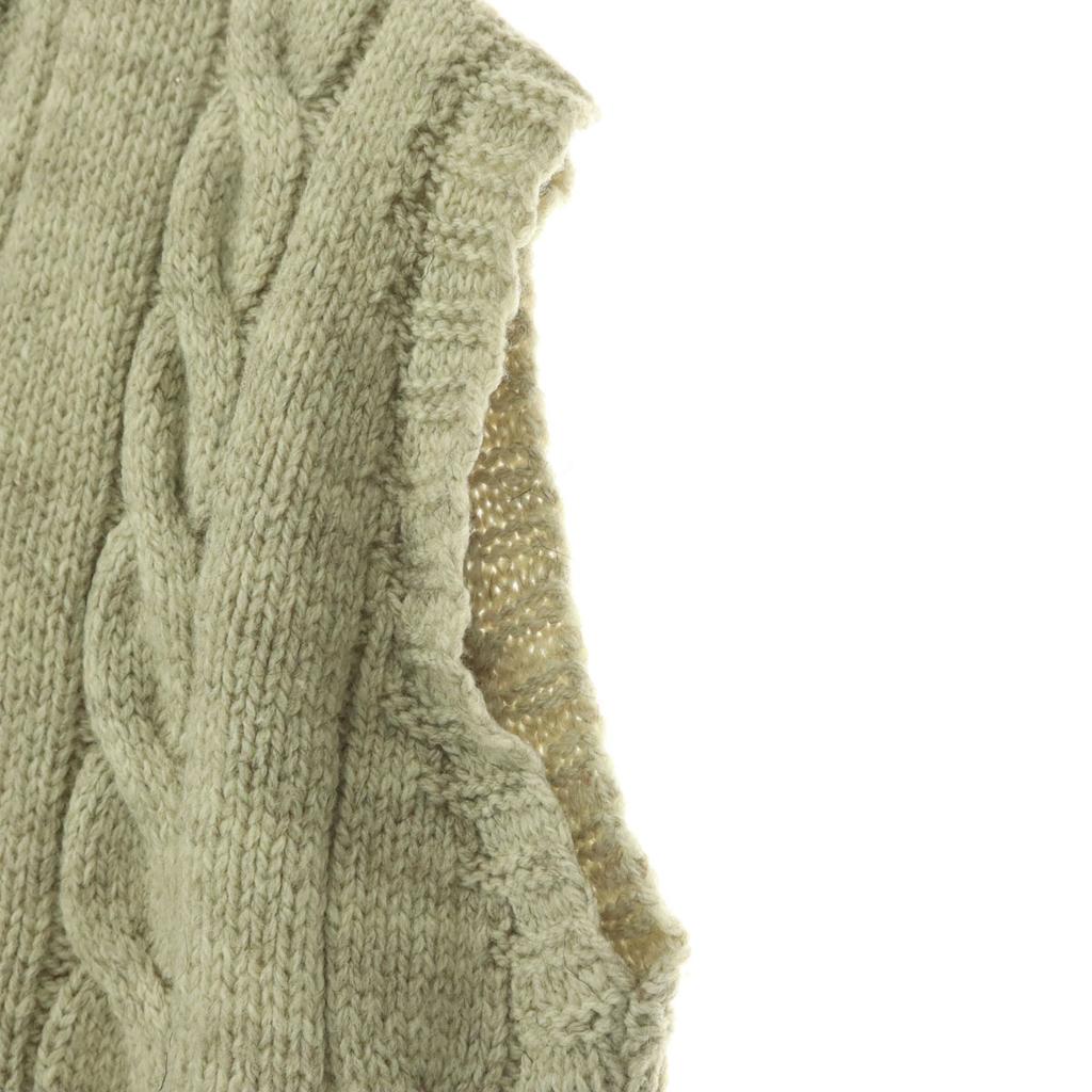 Oldderby Knitwear Long sleeve V neck Knit vest L beige Women Used