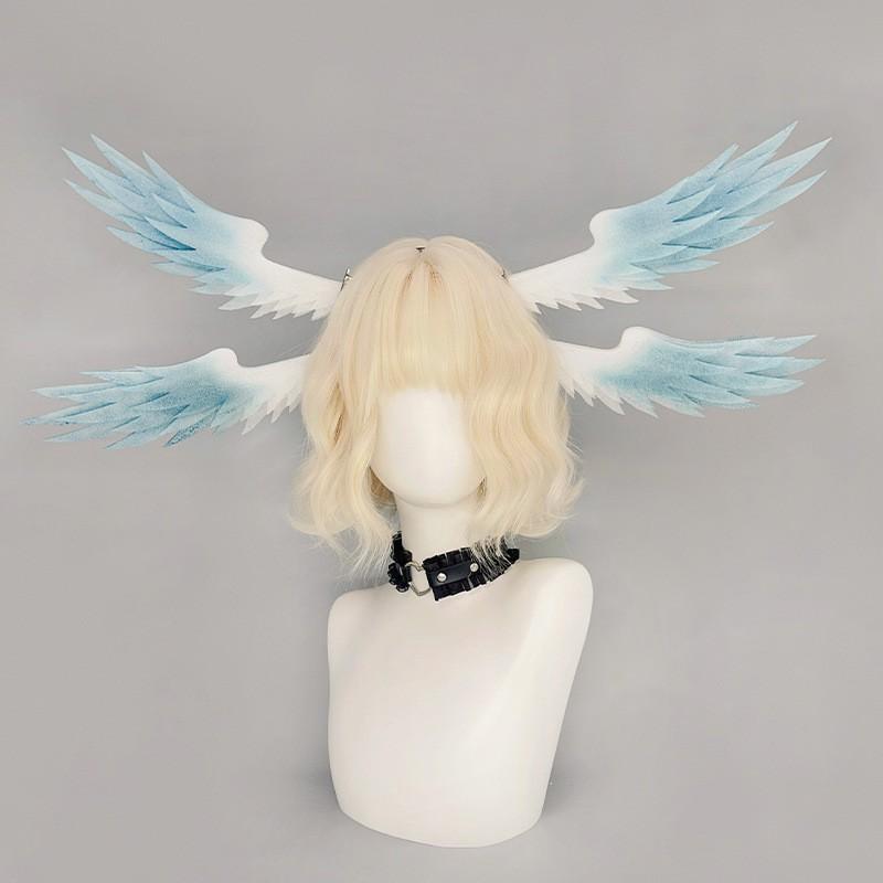 Handmade Angel Feather Hair Clip Anime Cosplay Lolita Style Sweet Girl Headwear Accessory