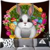 Rabbit Decoration with a Spooky Theme Digitalprinted Polyester Tapestries Living Rooms Bedrooms Macrame Wall Hanging