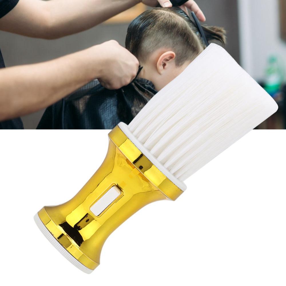 Ergonomic Handle Hair Sweeping Brush Gold Barber Brush Beauty Salon