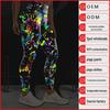 New Luminous High-Waist Yoga Pants - European & American Peach Print Sports Leggings for Women