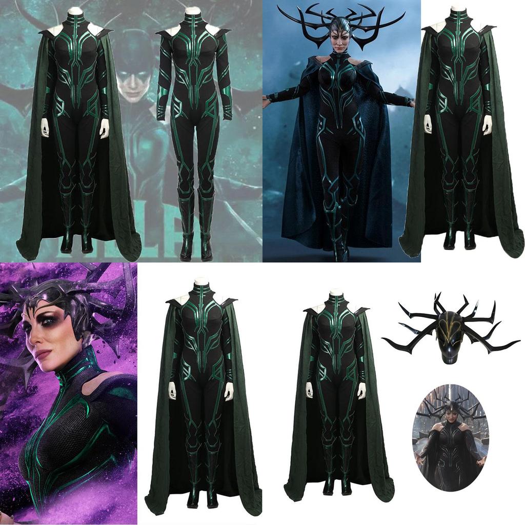 Goddess Of Death Hela Costume Set For Women Thor Ragnarok Cosplay Outfit