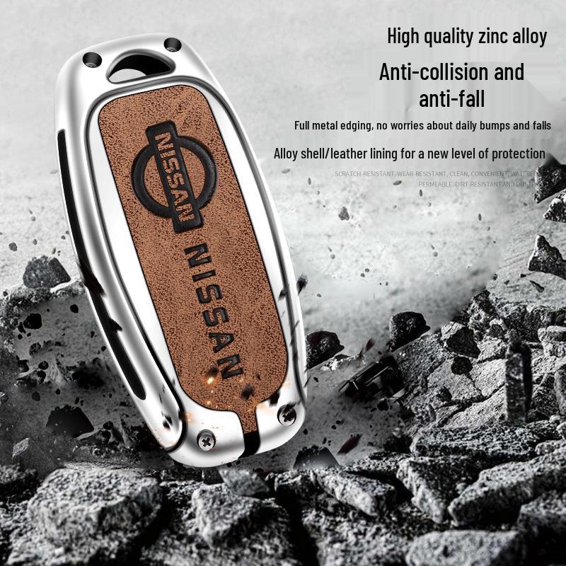 Nissan Schlüsseletui für Sylphy, Qashqai, X-Trail, Teana, N7, Tiida - Vollabdeckung