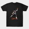 Men Black Print T-shirt Caleb Williams Jump No-Cut Transfer Paper Print Cotton Tshirt