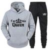 Men's And Women's Long Sleeves Sportswear Hoodie Printed Couple Plus Size Pullover Ladies  High Quality Two Piece + Sweatpants
