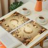 4-Pack Ramadan Lantern Moon Stars Placemats, Rectangular Table Mats, Heat Resistant Dining Table Protectors, Restaurant Decor