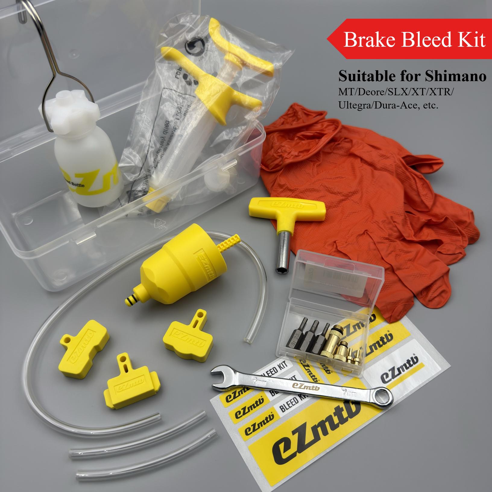

1 Set EZmtb Hydraulic Disc Brake Bleed Kit for Mountain & Road Bikes, Suitable for Shimano MT/Deore/XT/XTR/SLX/Ultegra/Dura-Ace SMN Pro Ver.