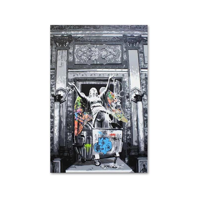 Banks Graffiti Art Canvas Painting Modern Street Pop Art On the Wall Cuadros Pictures for Living Room Home Decoration