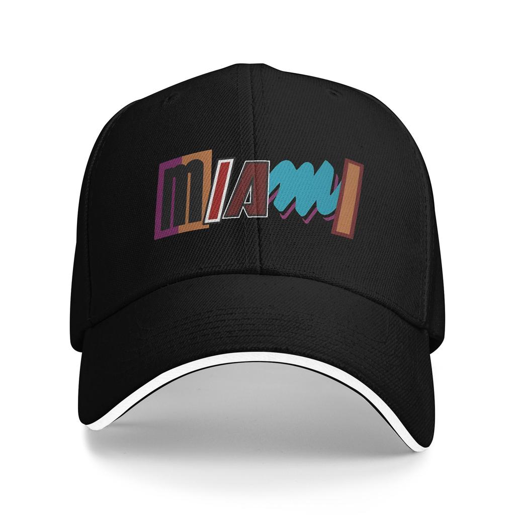 Miami S Sandwiches Kappe Unisex Fitted Baseballkappen Hüte Atmungsaktive Polyester Sonnenhüte Sommerkappe