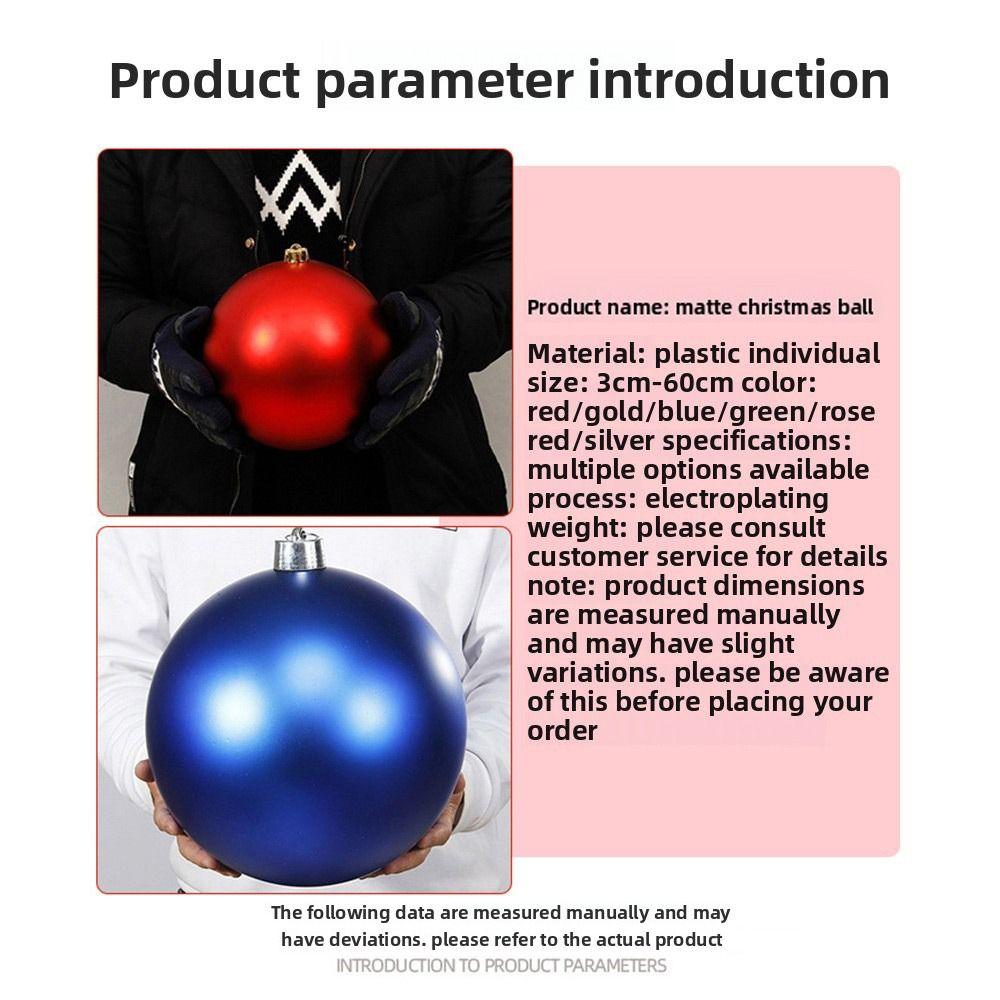Decoration Ball 15CM Christmas Ball Matte Finish Ball Shape Christmas Decoration Matte Ball New Year Season