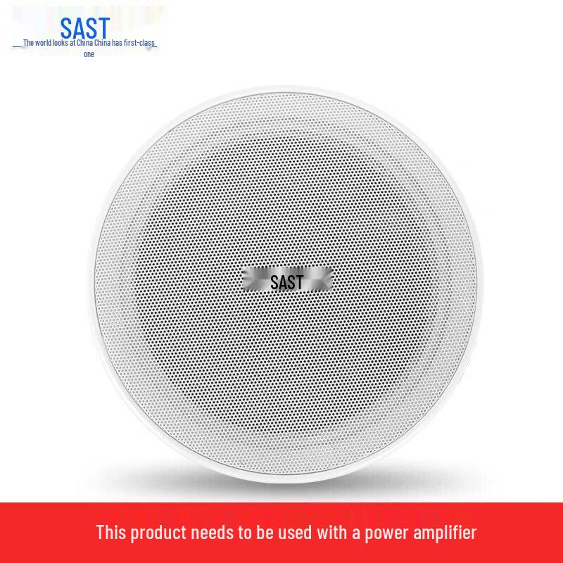 SAST YS4-8 8-Inch Coaxial Ceiling Speaker CN Plug (adapter Included)