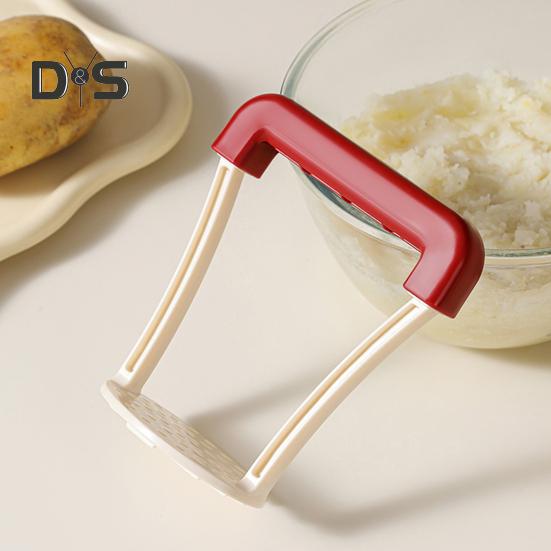 Ruční lis na brambory s ergonomickou rukojetí, voštinový kulatý otvor, lis na bramborovou kaši, multifunkční kuchyňský nástroj na fazole a zeleninu