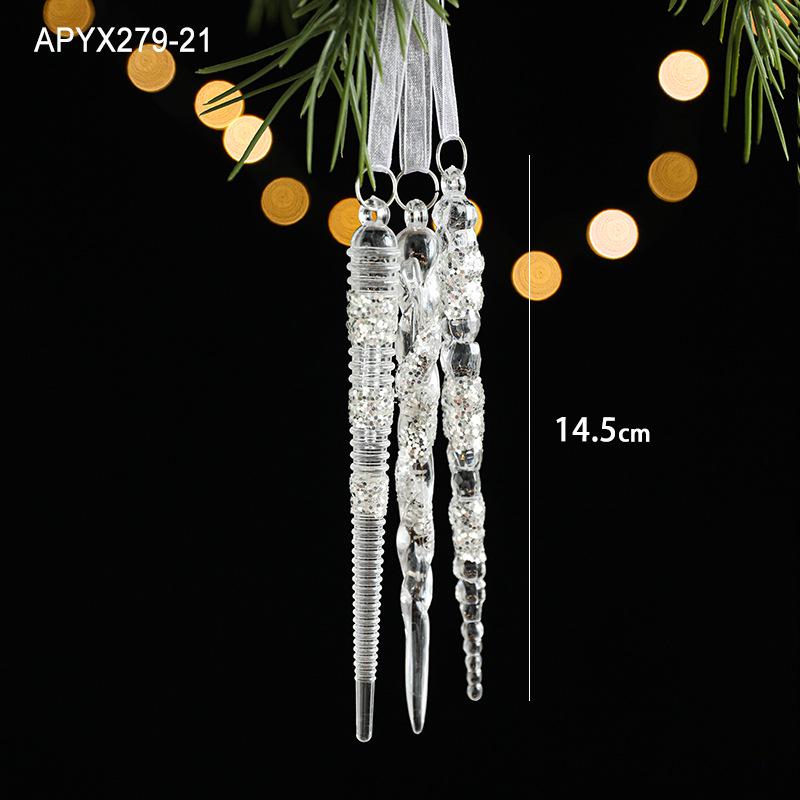 Colorful Acrylic Ice Crystal Christmas Tree Ornaments