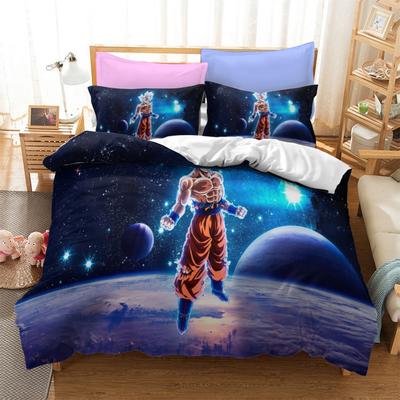 Anime 3D povlak na přikrývku Dragon-Ball,Anime ložní souprava Dragon-Ball,Sada povlaku na přikrývku a polštáře Super Saiyan