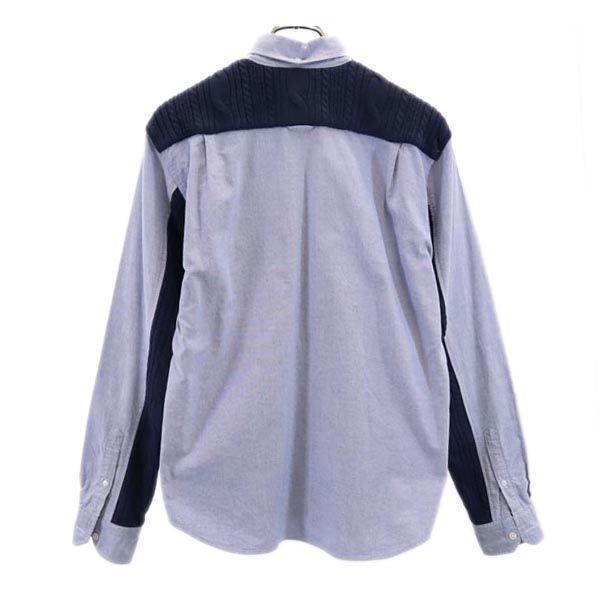 uniform experiment made in Japan Knit switching Long sleeve Knit switching Button down shirt Men's Used