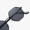 Occhiali da Sole Ottagonali Poligonali in Metallo Classici Moda Retro Accessori per Occhiali Adatti per Vacanze al Mare e Guida