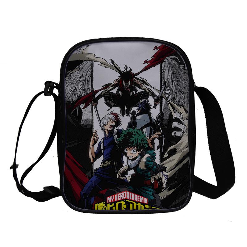 My Hero Academy Pattern Customized Student School Bag Full Color Backpack Double Shoulder Bag Travel Bag