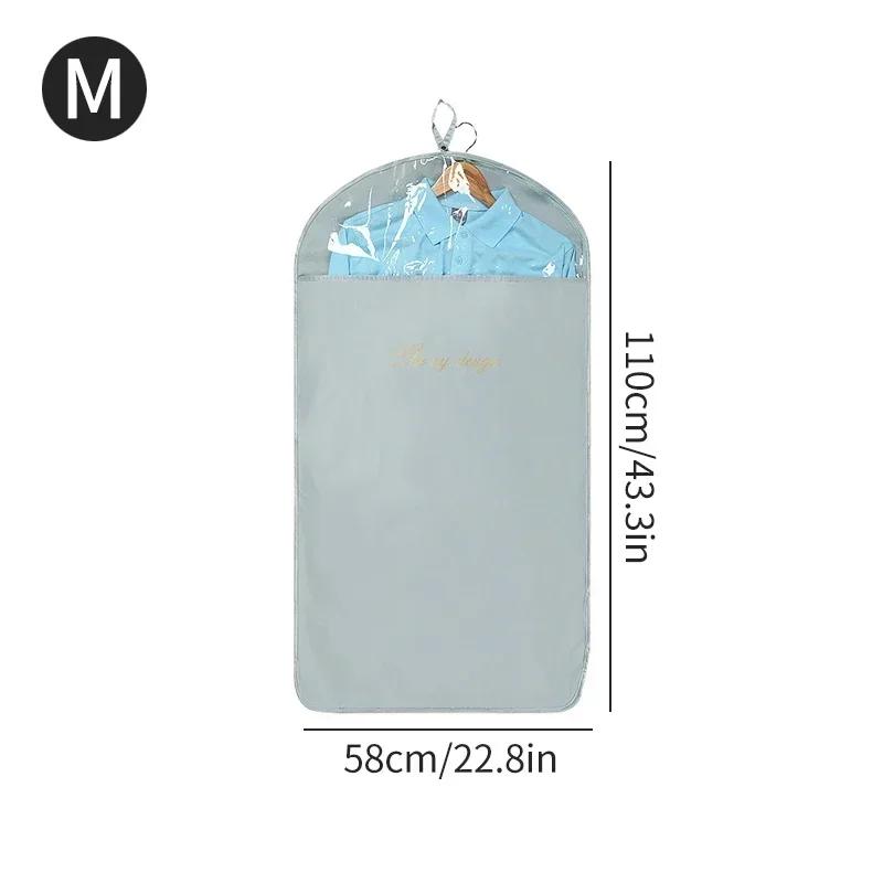 Satynowy Pokrowiec na Ubrania Pokrowiec Wiszący na Sukienkę Ochraniacz na Garnitur Płaszcz Torba do Przechowywania w Szafie Satynowy Pyłoszczelny Organizer na Odzież Sukienkę